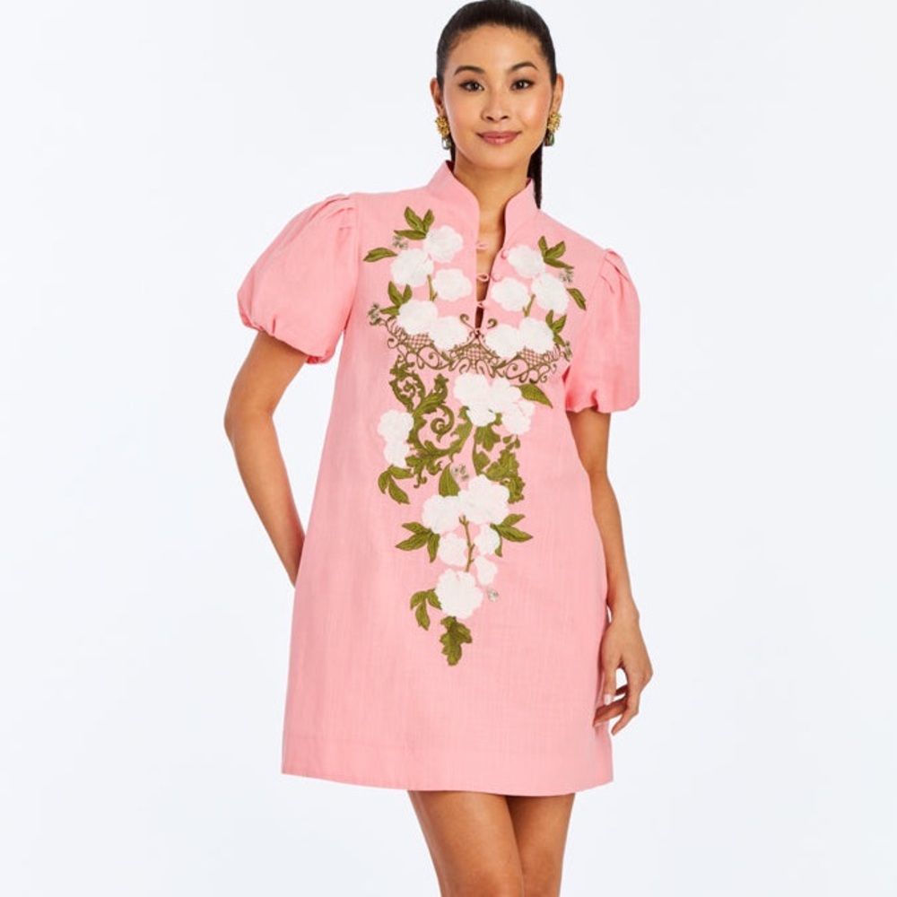 NEW MESTIZA NEW YORK elliana dress in watermelon pink small